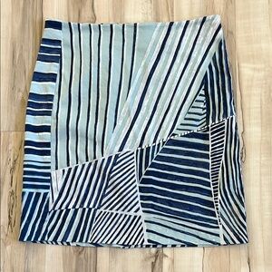 NIC+ZOE Blue Shades Asymmetrical Pencil Skirt